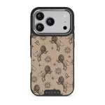 Leo - iPhone 17 Pro Case, Elite Dark (MagSafe) / Silver / Beige