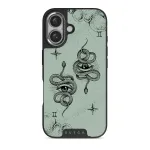 Gemini - iPhone 16 Plus Case, Elite Dark (MagSafe) / Silver / Turquoise