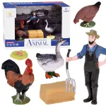 FARM ANIMALS SERIES Farmer and birds set - hen, rooster, goose ZA6404 D