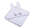 Bathing cover - 328 - TERRY - ANIMALS II - BUNNY - size 100x100 - WHITE
