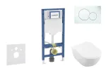 Geberit Duofix paigaldusmooduli komplekt, Subway 2.0 WC-pott pehme sulguvate kaanega ja Sigma01 loputusnupuga, Alpide valge SANI11CK3108