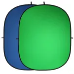 Fotograafia taust &ndash; p&ouml;&ouml;ratav puuvillane taust 180x210 cm, roheline ja sinine