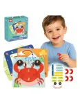 TOOKY TOY Wooden Puzzle Blocks Pegs Animal Patterns to Recreate FSC Certified