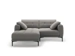 Left Velvet Sofa, "Lazio", 2 Seats, 205x174x86 Made in Europe