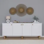Konsool, Hanah Home, valge, 180 x 75 x 40