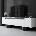 TV-alus, Hanah Home, valge/must, 180 x 50 x 30