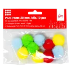 Karvapallid College 20mm 10tk assortii