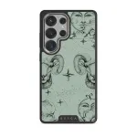 Aries - Samsung Galaxy S25 Ultra Case, Elite Dark (Magnetic) / Silver / Turquoise