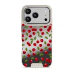 Afternoon Treat - Cherry iPhone 17 Pro Case, Elite Mirror Light (MagSafe) / Silver