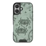 Cancer - iPhone 16 Plus Case, Elite Dark (MagSafe) / Silver / Turquoise