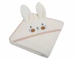 Bathing cover - 328 - TERRY - ANIMALS II - BUNNY - size 100x100 - ECRU