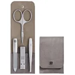 Zwilling Twinox Manicure Set &ndash; Taupe, Leather Case, 4 Pieces - Taupe