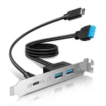 "GRAUGEAR Multi PCI Blende 1x USB-C. 2x USB-A".
