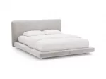 Velvet Bed With Headboard, "Linea", 204x225x98 Made in Europe