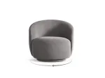 Swivel Velvet Armchair, "Savona", 1 Seat, 86x83x76.5 Made in Europe