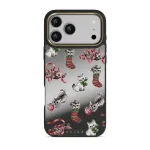 Merry Kitty - iPhone 17 Pro Max Case, Elite Mirror Dark (MagSafe) / Gold