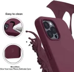 "Soft Silicone Case iPhone 13 Pro" Burgundy