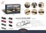 Retro train with Smoke, Sound and Lights 216x113 cm + Accessories