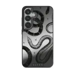 Poison - Samsung Galaxy S25 Case, Elite Mirror Dark (Magnetic) / Silver