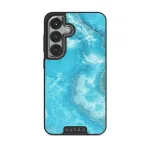 Ocean Waves - Blue Samsung Galaxy S25 Plus Case, Elite Dark (Magnetic) / Silver