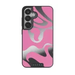 Ride The Wave - Samsung Galaxy S25 Case, Elite Mirror Dark (Magnetic) / Silver