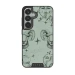 Aries - Samsung Galaxy S25 Plus Case, Elite Dark (Magnetic) / Silver / Turquoise