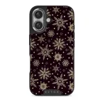 Sleeping Beauty - Snowflakes iPhone 16 Plus Case, Elite Dark (MagSafe) / Silver