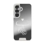 City Lights - Samsung Galaxy S25 Case, Elite Mirror Light (Magnetic) / Silver