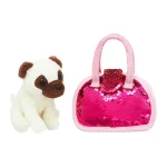 Plush toy - 84385 / 43854  - DOGGIE  in sequins - size 11 cm