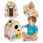Wooden Busy House for Children Educational Panel XXL 30 Pieces