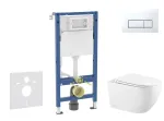 Geberit Duofix paigaldusmooduli komplekt, Gaia WC pehme sulgumisega kaanega ja Delta50 loputusnupuga, Alpide valge SANI11CA3144B