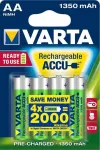 Laetavad AA / R6 patareid, 1350 mAh, 4-osaline komplekt