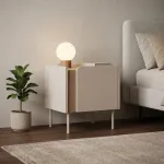 &Ouml;&ouml;kapp, Hanah Home, Sepet tamm, liivakivi, 45,5 x 47,8 x 35