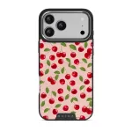 Afternoon Treat - Cherry iPhone 17 Pro Max Case, Elite Dark (MagSafe) / Silver