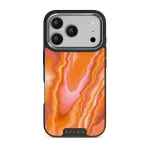 Retro Glow - iPhone 17 Pro Case, Elite Dark (MagSafe) / Silver