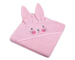 Bathing cover - 328 - TERRY - ANIMALS II - BUNNY - size 100x100- PINK