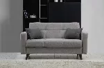 Kahekohaline diivan-voodi Hanah Home Polya, helehall, 151 x 86 x 75