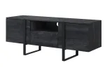 Tv Set Verica 150 Cm With Open Shelf - Charcoal / Black Legs
