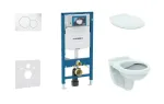 Geberit Duofix paigaldusmooduli komplekt, Alpha WC-pott kaanega ja Sigma01 loputusnupuga, Alpine White SANI11CD3124