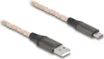 "DELOCK USB 2.0 kaabel (Type-A - USB Type-C) koos RGB valgusega"