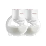 &bdquo;Momcozy S12 Pro Quick White&ldquo; kaheosaline komplekt | K&otilde;rvaklapp-t&uuml;&uuml;pi rinnapump | Juhtmeta, kaheosaline, valge