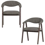 AVAR DINING CHAIR WITH ARM WOOD GREY - SET OF 2 [fsc]