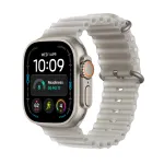 Nutikell Apple Watch Ultra 4 GPS + Cellular 49mm Natural Titanium Case with Translucent Grey Ocean Band MJAD4ET/A