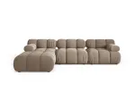 Velvet Modular Sofa, "Bellis", 4 Seats, 282x188x70 Made in Europe