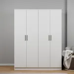Riidekapp, Hanah Home, valge, 140 x 180 x 51,8