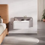 &Ouml;&ouml;kapp, Hanah Home, valge, hele mokka, 52 x 28 x 30