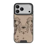 Aquarius - iPhone 17 Pro Max Case, Elite Dark (MagSafe) / Silver / Beige