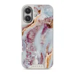 Frozen Leaves - Cute Marble iPhone 16 Case, Elite Light (MagSafe) / Silver