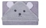 Bathing cover - 322 - TERRY - SOFT/CORAL  - MIŚ - size 100x100 - GREY