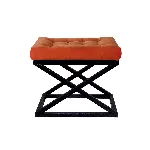 Pouf Hanah Home Capraz, must Oranž, 50 x 42 x 40